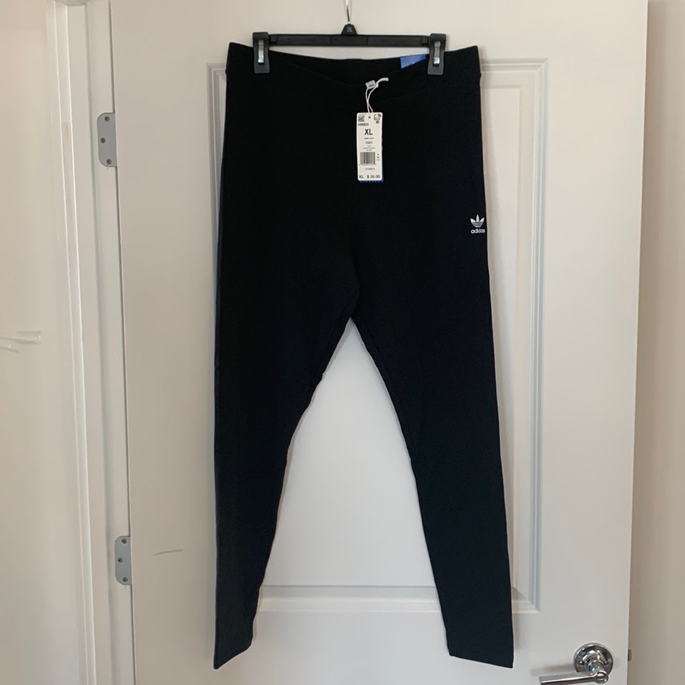 Womens XL Black Adidas Originals Tights NWT